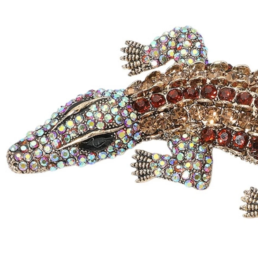 Topaz Crocodile Alligator Pave Crystal Bling 4.4